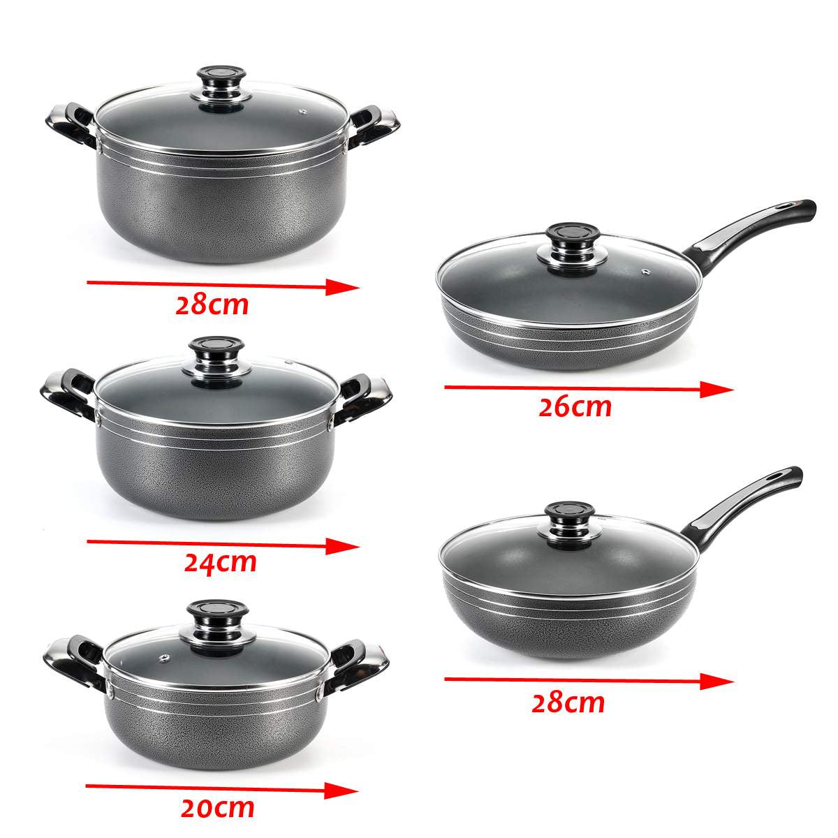 16pcs Cookware Set Non-stick Pan