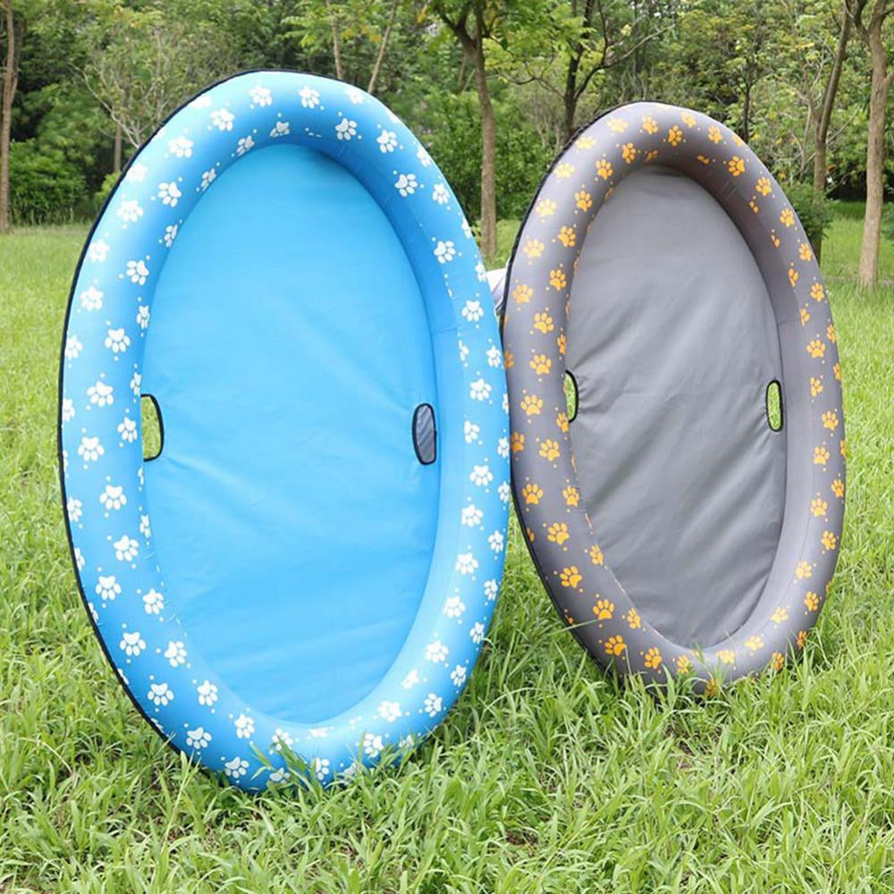 Inflatable Footprint Swimming Pool Pet Dogs Floating Raft Bed