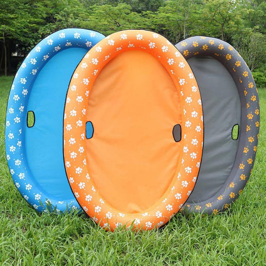 Inflatable Footprint Swimming Pool Pet Dogs Floating Raft Bed